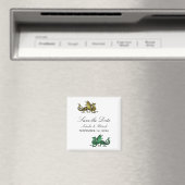 Gold Green Dragon Save the Date Magnet (In Situ (Geschirrspüler))