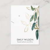 GOLD GREEN EUCALYPTUS NEBENOBEREICH BUS VISITENKARTE (Vorderseite)