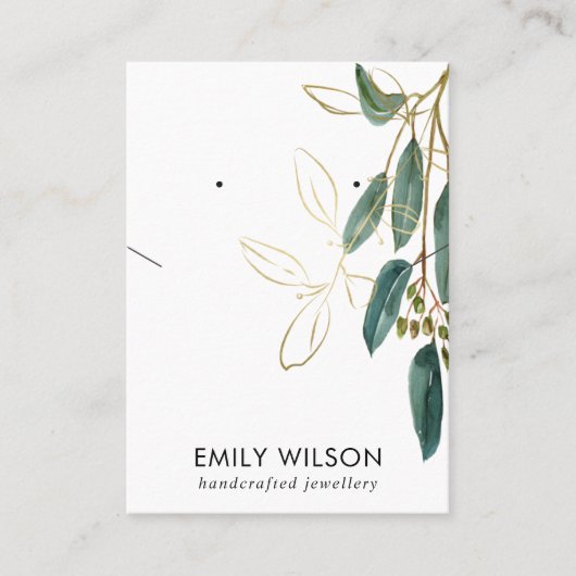 GOLD GREEN EUCALYPTUS NEBENOBEREICH BUS VISITENKARTE (Vorderseite)