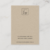 GOLD GREEN EUCALYPTUS NEBENOBEREICH BUS VISITENKARTE (Rückseite)