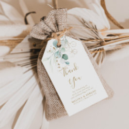 Gold Green Eukalyptus Wedding Danke, dass Sie Gift Geschenkanhänger