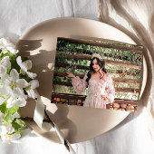 Gold Green Floral Quinceañera Save the Date Einladung