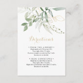 Gold Green Foliage Calligraphy Wedding Directors Begleitkarte (Vorderseite)