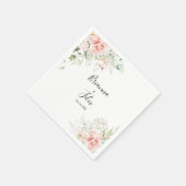 Gold Green Foliage Floral Wedding Napkin Serviette (Ecke)