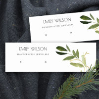 GOLD GREEN FOLIAGE WATERCOLOR EARRING DISPLAY LOGO