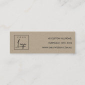 GOLD GREEN FOLIAGE WATERCOLOR EARRING DISPLAY LOGO MINI VISITENKARTE (Rückseite)