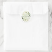 GOLD GREEN FOLIAGE WATERCOLOR WEDH WEDH RUNDER AUFKLEBER (Tasche)