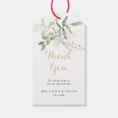 Gold Green Foliage Wedding Vielen Dank Geschenkanhänger (Vorderseite)