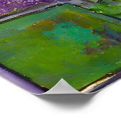 Gold Green Lila Mardi Gras Jester Mask Poster (Ecke)