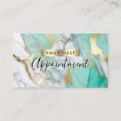Gold Green Marble Makeup Artist Terminkarte (Vorderseite)