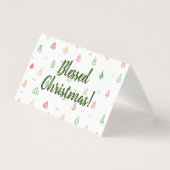 Gold Green Red Christmas Trees Muster (Vorderseite)