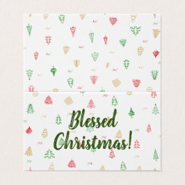 Gold Green Red Christmas Trees Muster