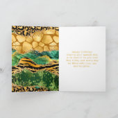 Gold Green Safari Agate Sweet 16 Happy Birthday Karte (Innenseite)