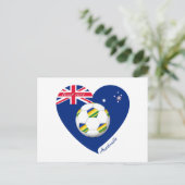 Gold & Green Soccer Team. Fútbol de "AUSTRALIA" Postkarte (Stehend Vorderseite)