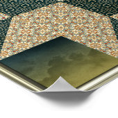 Gold & Green Star Patch Poster (Ecke)
