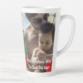 Gold Green Tree 1. Weihnachts Bester Vater je Foto Milchtasse (Rechts)