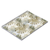 Gold Green Tropical Blätter Notizblock (Linke Seite)