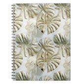 Gold Green Tropical Blätter Notizblock (Vorderseite)