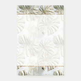 Gold Green Tropical Blätter Post-it Klebezettel