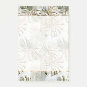 Gold Green Tropical Blätter Post-it Klebezettel