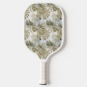 Gold Green Tropical Blätter Sage Pickleball Schläger (Rückseite)