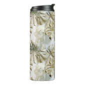 Gold Green Tropical Blätter Sage Thermosbecher (Nach links gedreht)