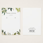 Gold Green Tropical Blätter Social Media Earring (Vorne & Hinten)