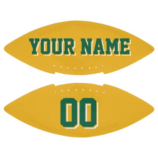 GOLD GREEN UND WHITE Custom Football (Paneele)