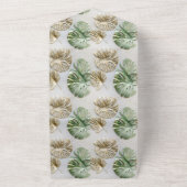 Gold Green White Tropical Blätter All In One Einladung (Außenbereich)