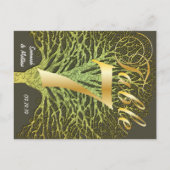 Gold Green Wirbel Tree Tischnummer 7 (Rückseite)