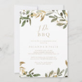 Gold Greenerity Fall I Do GRILLEN Engagement Party Einladung (Vorderseite)