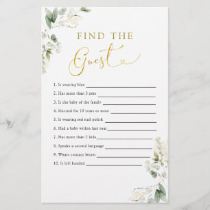Gold Greenery Baby in Bloom Finden Sie den Gast