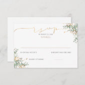 Gold Greenery Baby Shower RSVP Cards Einladung (Vorne/Hinten)