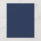 "Gold Greenery Branch Navy Blue Menu" Flyer (Hinten)