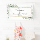 Gold Greenery Brautparty Begrüßungszeichen Banner (Insitu)
