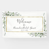 Gold Greenery Brautparty Begrüßungszeichen Banner (Horizontal)