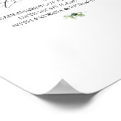 Gold Greenery Brautparty Date Night Jar Sign Poster (Ecke)