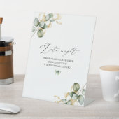 Gold Greenery Brautparty Date Night Jar Sign Sockelschild (In SItu)