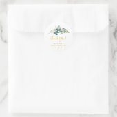 Gold Greenery Brautparty Runder Aufkleber (Tasche)