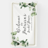 Gold Greenery Brautparty Willkommensbanner Banner (Vertikal)