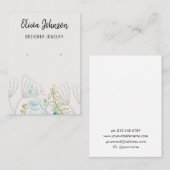 Gold Greenery Dandelion Jewelry Earring Display Visitenkarte (Vorne/Hinten)