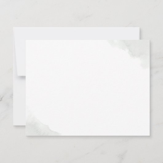 Gold Greenery Eleganter Name oder Paare-Namen Mitteilungskarte (Rückseite)