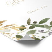 Gold Greenery Fall Cards and Gifts Sign Poster (Ecke)