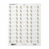 Gold Greenery Fall Return Address Label (Vorne)