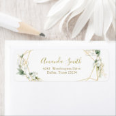 Gold Greenery Geometric Baby in Bloom Address (Insitu)