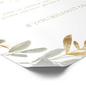 Gold Greenery Hochzeit im Herbst Oh Snap Signing Poster (Ecke)