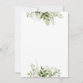 Gold Greenery Letter Baby Shower Gedicht Dankeskarte (Rückseite)