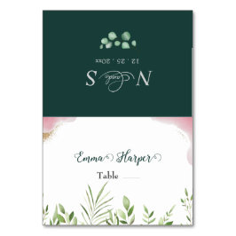 Gold Greenery Printable Wedding Platzkarten Tischnummer