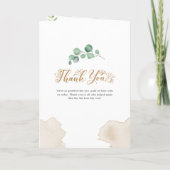 Gold Greenery Watercolor Folded Wedding Program Programm (Rückseite)