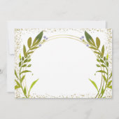 Gold Greenery Wreath Communion Danke Karte (Rückseite)